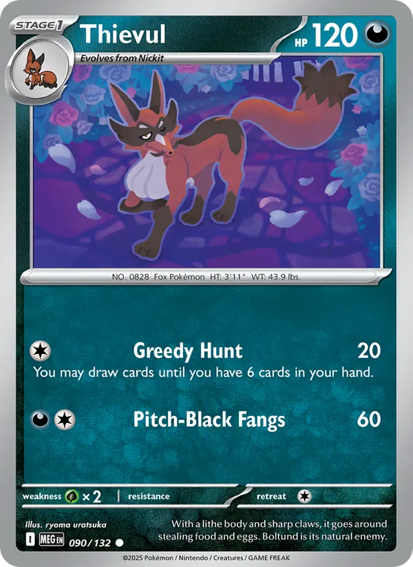 Thievul — Mega Evolution #090 (Pokémon TCG card)