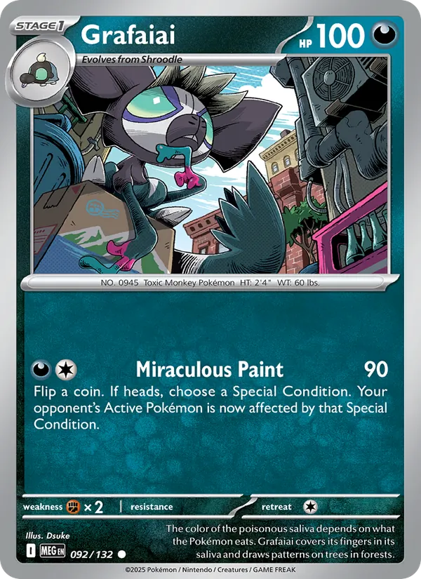 Grafaiai — Mega Evolution #092 (Pokémon TCG card)