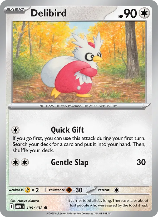Delibird — Mega Evolution #105 (Pokémon TCG card)