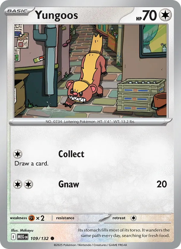 Yungoos — Mega Evolution #109 (Pokémon TCG card)
