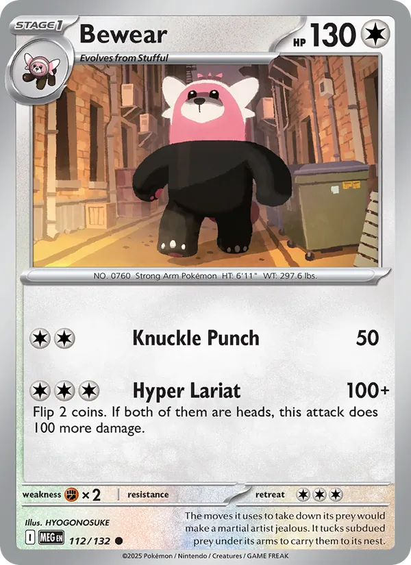 Bewear — Mega Evolution #112 (Pokémon TCG card)