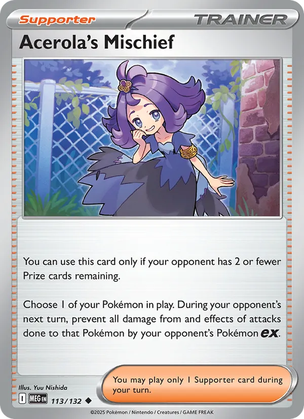 Acerola's Mischief — Mega Evolution #113 (Pokémon TCG card)