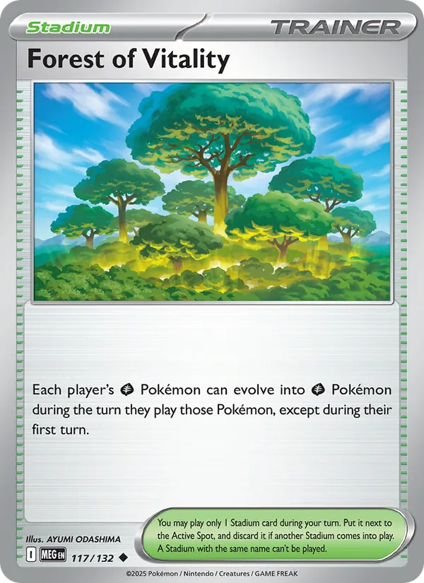 Forest of Vitality — Mega Evolution #117 (Pokémon TCG card)