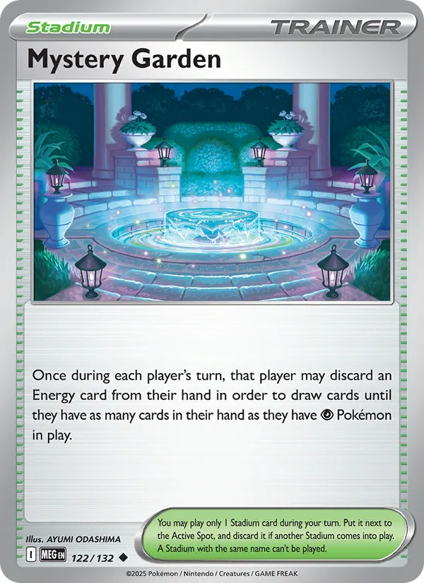 Mystery Garden — Mega Evolution #122 (Pokémon TCG card)