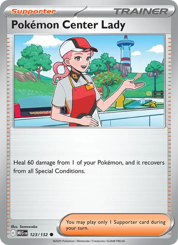 Pokémon Center Lady — Mega Evolution #123 (Pokémon TCG card)