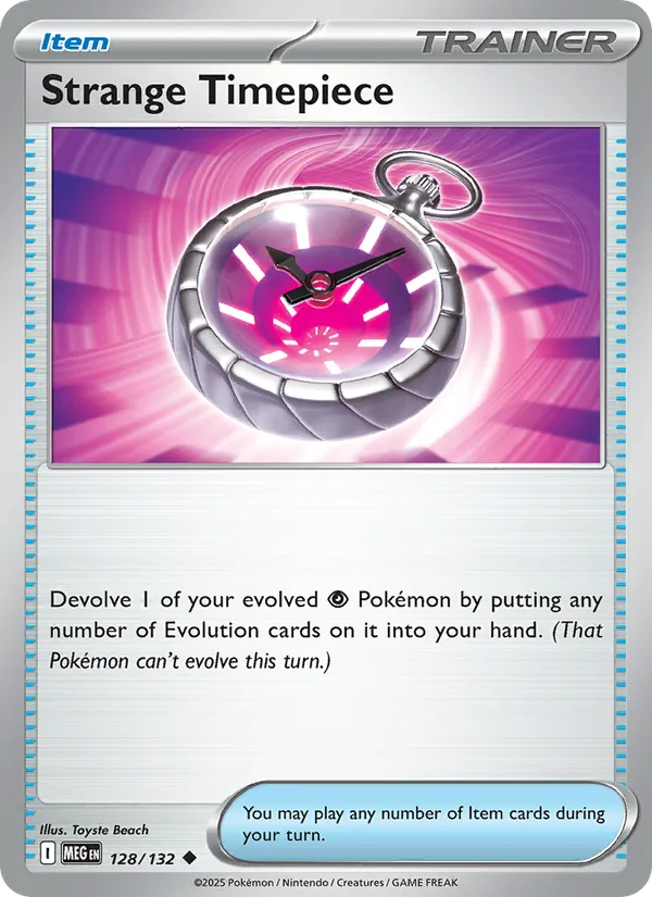 Strange Timepiece — Mega Evolution #128 (Pokémon TCG card)
