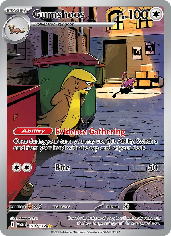 Gumshoos — Mega Evolution #153 (Pokémon TCG card)