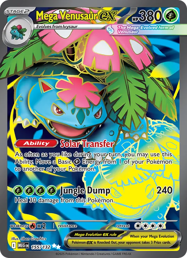 Mega Venusaur ex — Mega Evolution #155 (Pokémon TCG card)