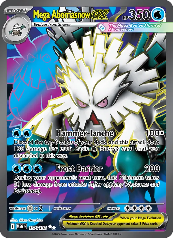 Mega Abomasnow ex — Mega Evolution #157 (Pokémon TCG card)