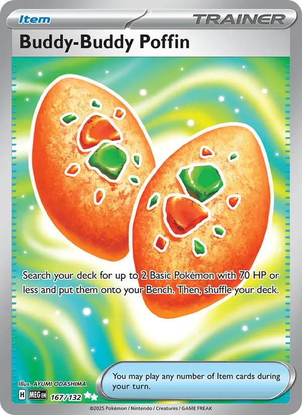 Buddy-Buddy Poffin — Mega Evolution #167 (Pokémon TCG card)
