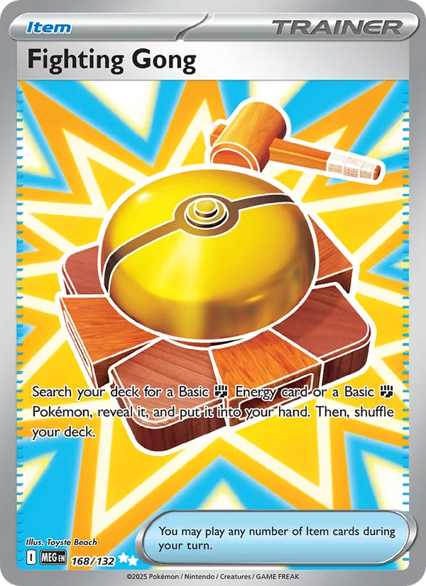 Fighting Gong — Mega Evolution #168 (Pokémon TCG card)