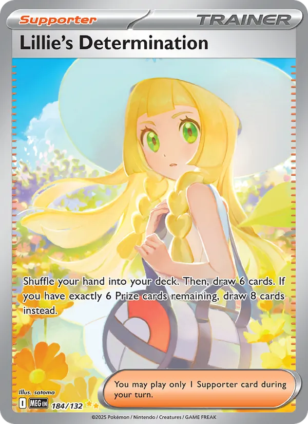 Lillie's Determination — Mega Evolution #184 (Pokémon TCG card)