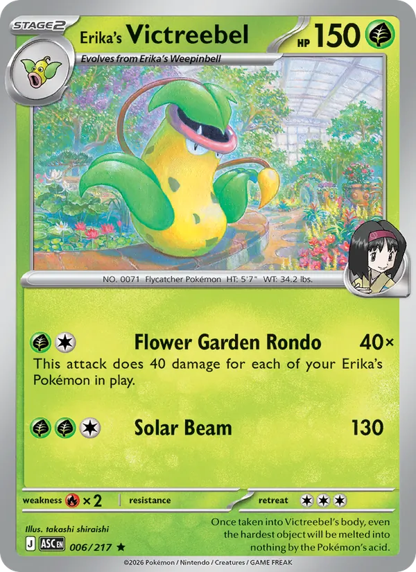 Erika's Victreebel — Ascended Heroes #006 (Pokémon TCG card)