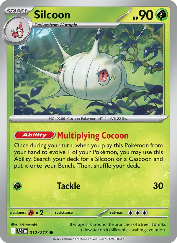 Silcoon — Ascended Heroes #012 (Pokémon TCG card)