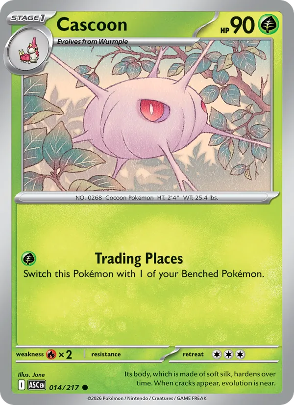 Cascoon — Ascended Heroes #014 (Pokémon TCG card)