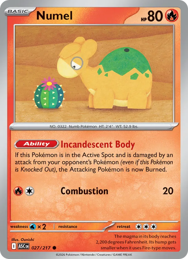 Numel — Ascended Heroes #027 (Pokémon TCG card)