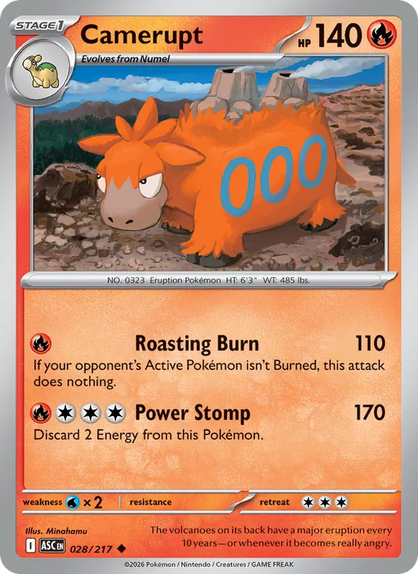 Camerupt — Ascended Heroes #028 (Pokémon TCG card)