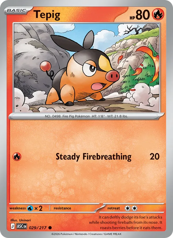 Tepig — Ascended Heroes #029 (Pokémon TCG card)