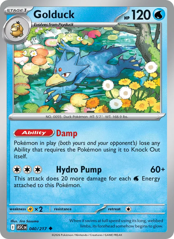 Golduck — Ascended Heroes #040 (Pokémon TCG card)