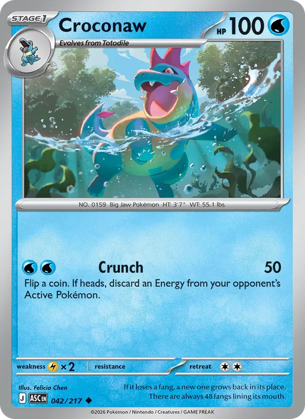 Croconaw — Ascended Heroes #042 (Pokémon TCG card)
