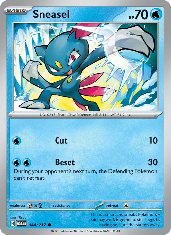 Sneasel — Ascended Heroes #044 (Pokémon TCG card)