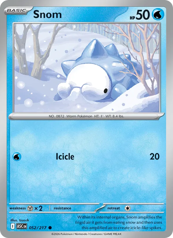 Snom — Ascended Heroes #052 (Pokémon TCG card)