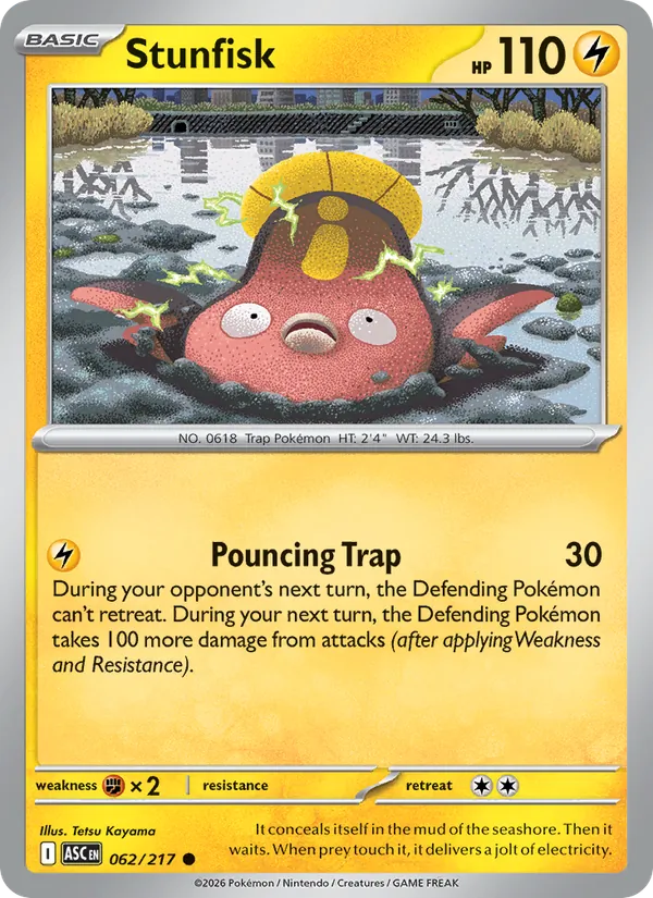 Stunfisk — Ascended Heroes #062 (Pokémon TCG card)