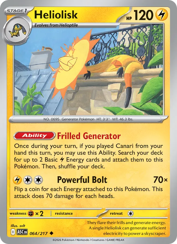 Heliolisk — Ascended Heroes #064 (Pokémon TCG card)