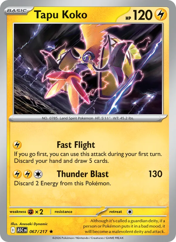 Tapu Koko — Ascended Heroes #067 (Pokémon TCG card)