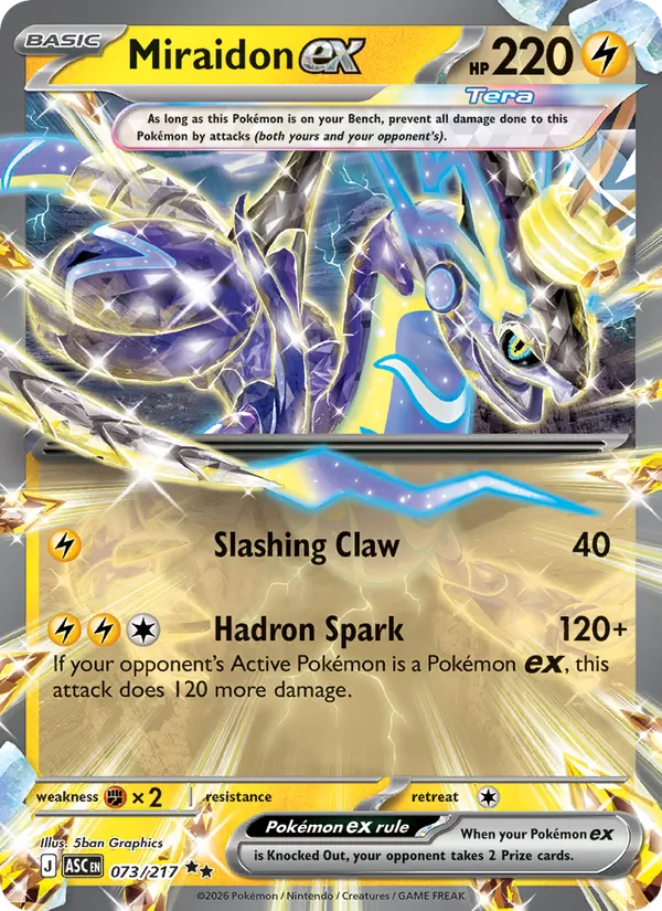 Miraidon ex — Ascended Heroes #073 (Pokémon TCG card)