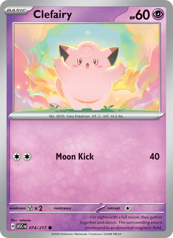Clefairy — Ascended Heroes #074 (Pokémon TCG card)