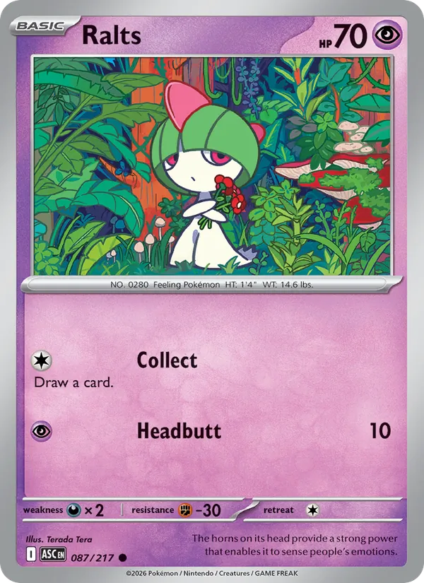 Ralts — Ascended Heroes #087 (Pokémon TCG card)