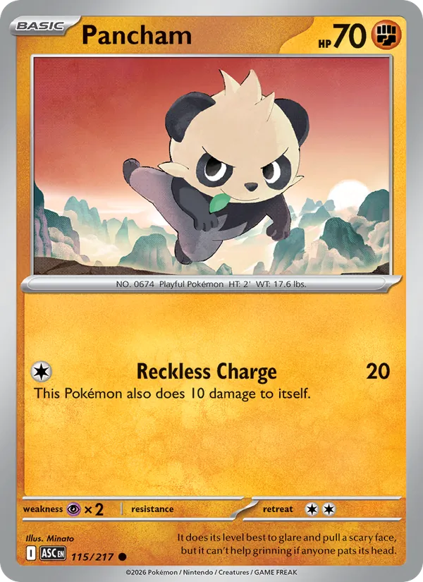 Pancham — Ascended Heroes #115 (Pokémon TCG card)