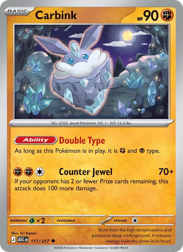 Carbink — Ascended Heroes #117 (Pokémon TCG card)