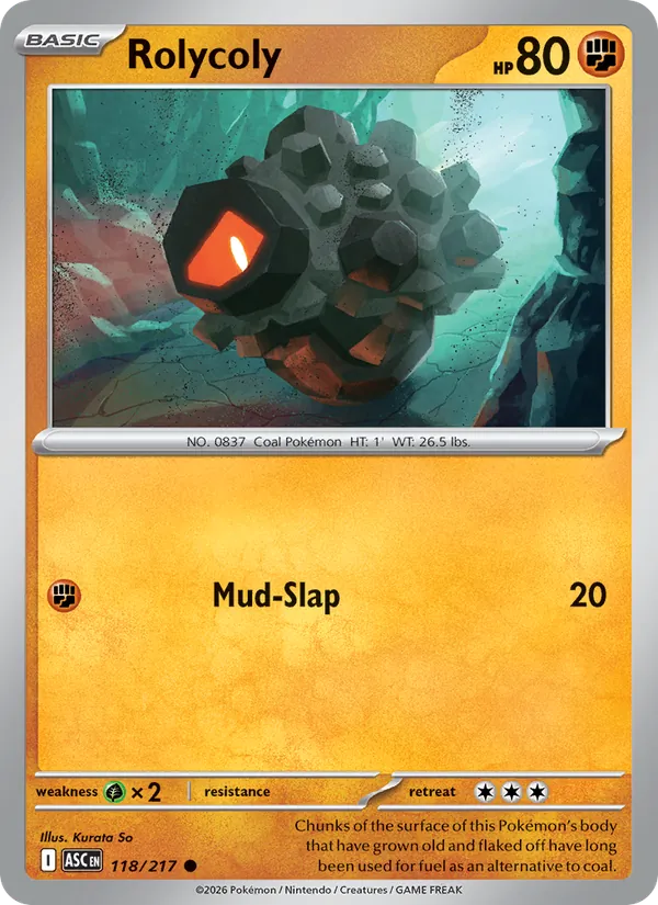 Rolycoly — Ascended Heroes #118 (Pokémon TCG card)