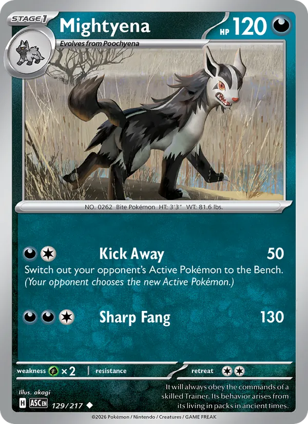Mightyena — Ascended Heroes #129 (Pokémon TCG card)