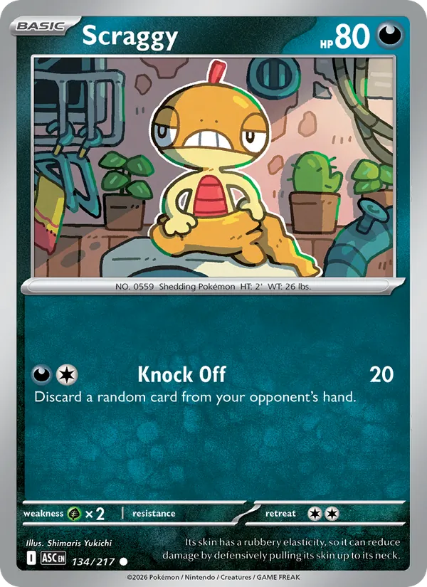 Scraggy — Ascended Heroes #134 (Pokémon TCG card)