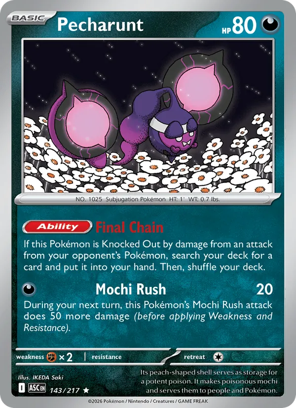Pecharunt — Ascended Heroes #143 (Pokémon TCG card)