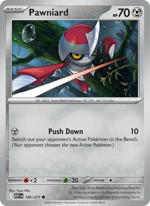 Pawniard — Ascended Heroes #146 (Pokémon TCG card)