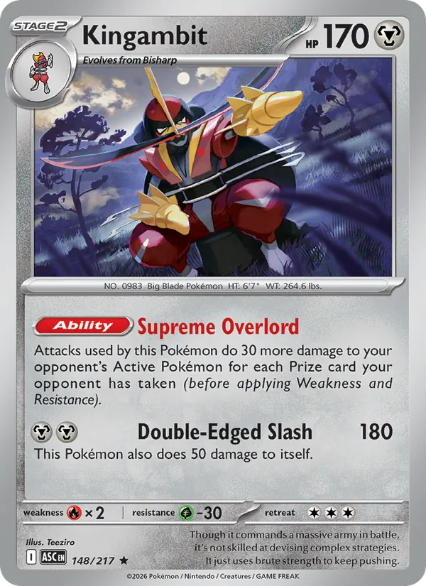 Kingambit — Ascended Heroes #148 (Pokémon TCG card)
