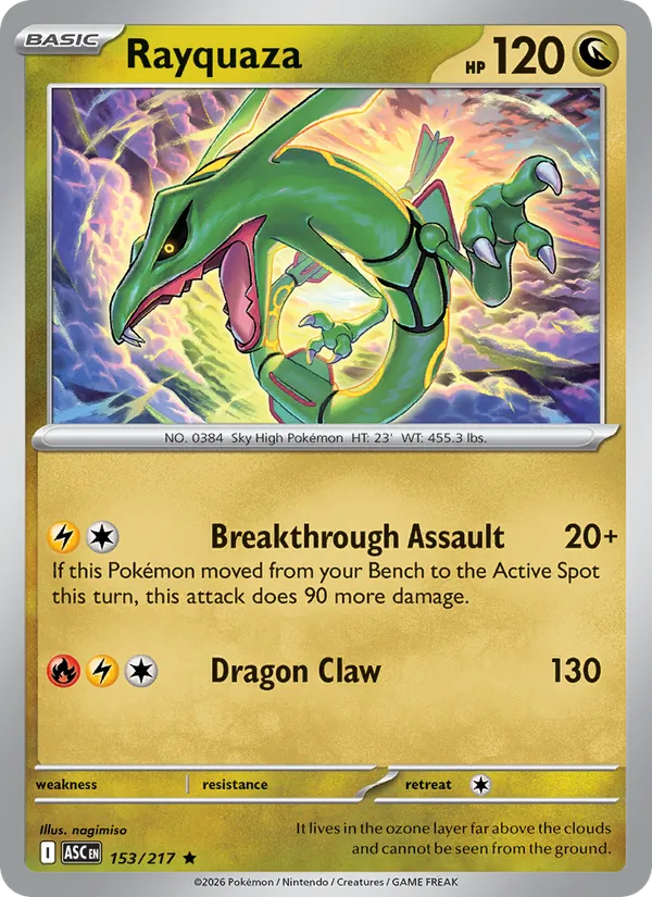 Rayquaza — Ascended Heroes #153 (Pokémon TCG card)