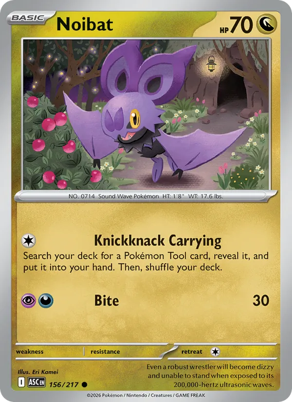 Noibat — Ascended Heroes #156 (Pokémon TCG card)