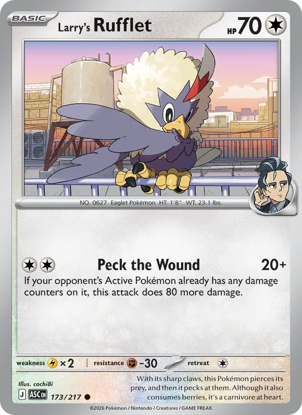 Larry's Rufflet — Ascended Heroes #173 (Pokémon TCG card)