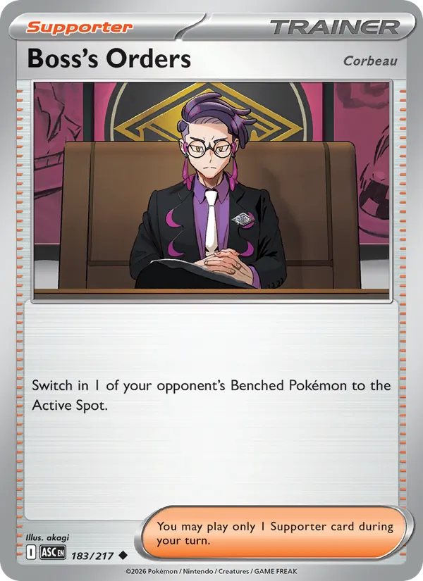 Boss's Orders — Ascended Heroes #183 (Pokémon TCG card)