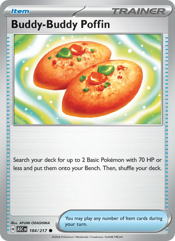 Buddy-Buddy Poffin — Ascended Heroes #184 (Pokémon TCG card)