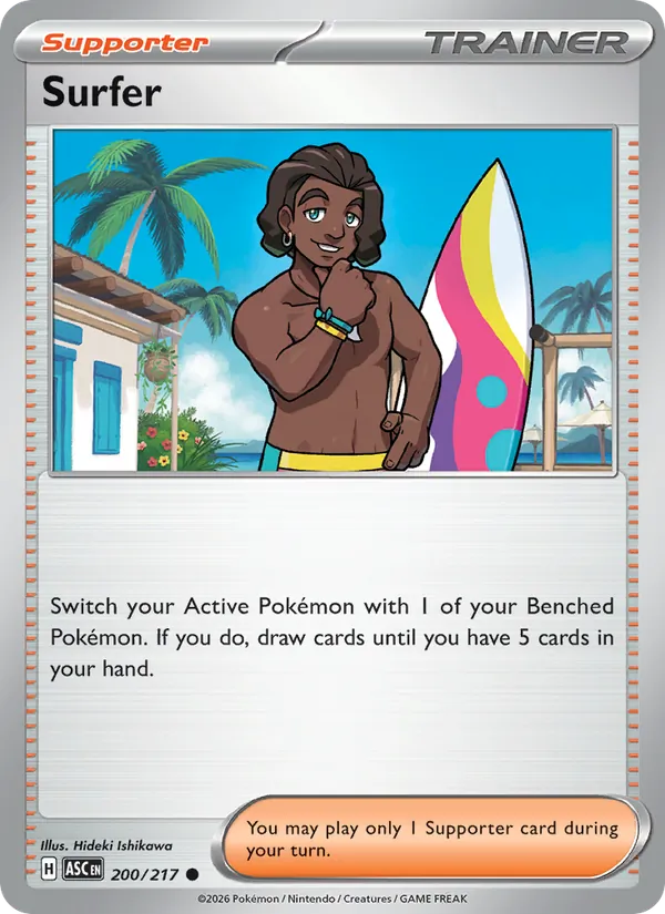 Surfer — Ascended Heroes #200 (Pokémon TCG card)