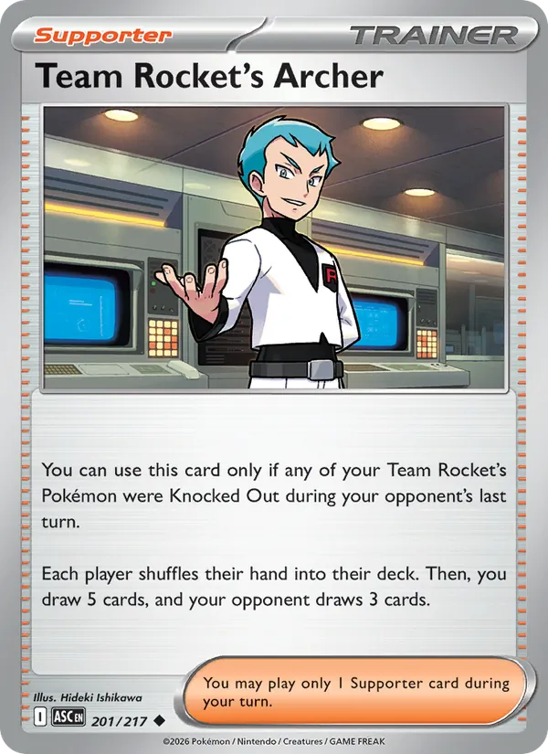 Team Rocket's Archer — Ascended Heroes #201 (Pokémon TCG card)
