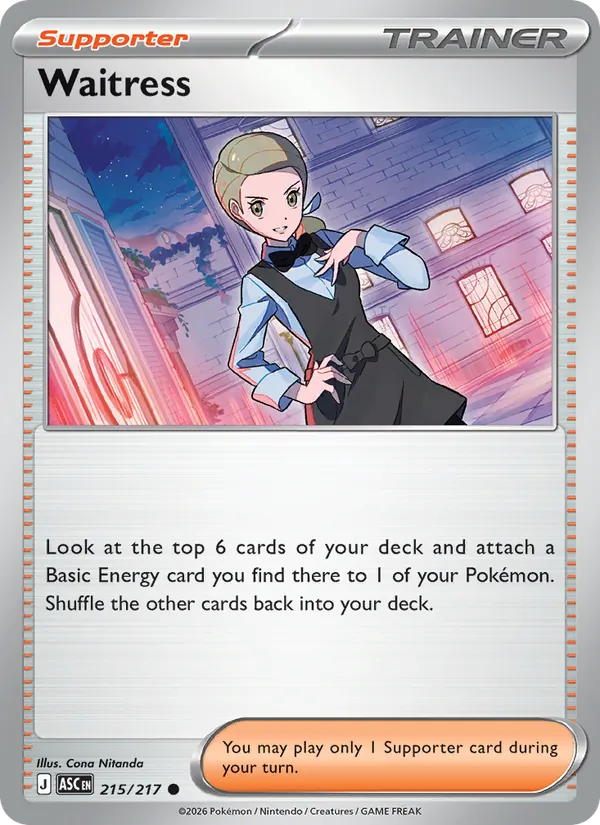 Waitress — Ascended Heroes #215 (Pokémon TCG card)