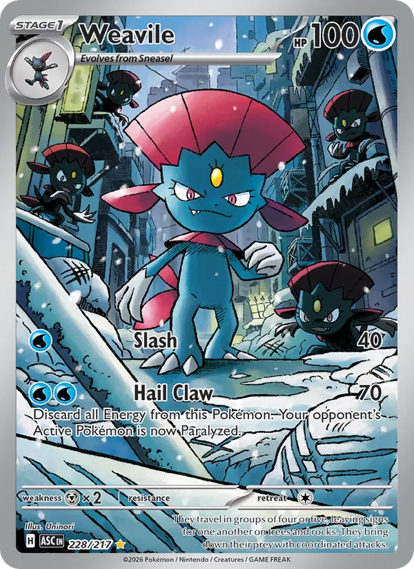 Weavile — Ascended Heroes #228 (Pokémon TCG card)