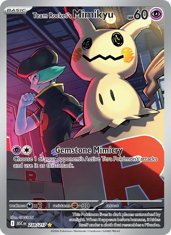 Team Rocket's Mimikyu — Ascended Heroes #238 (Pokémon TCG card)